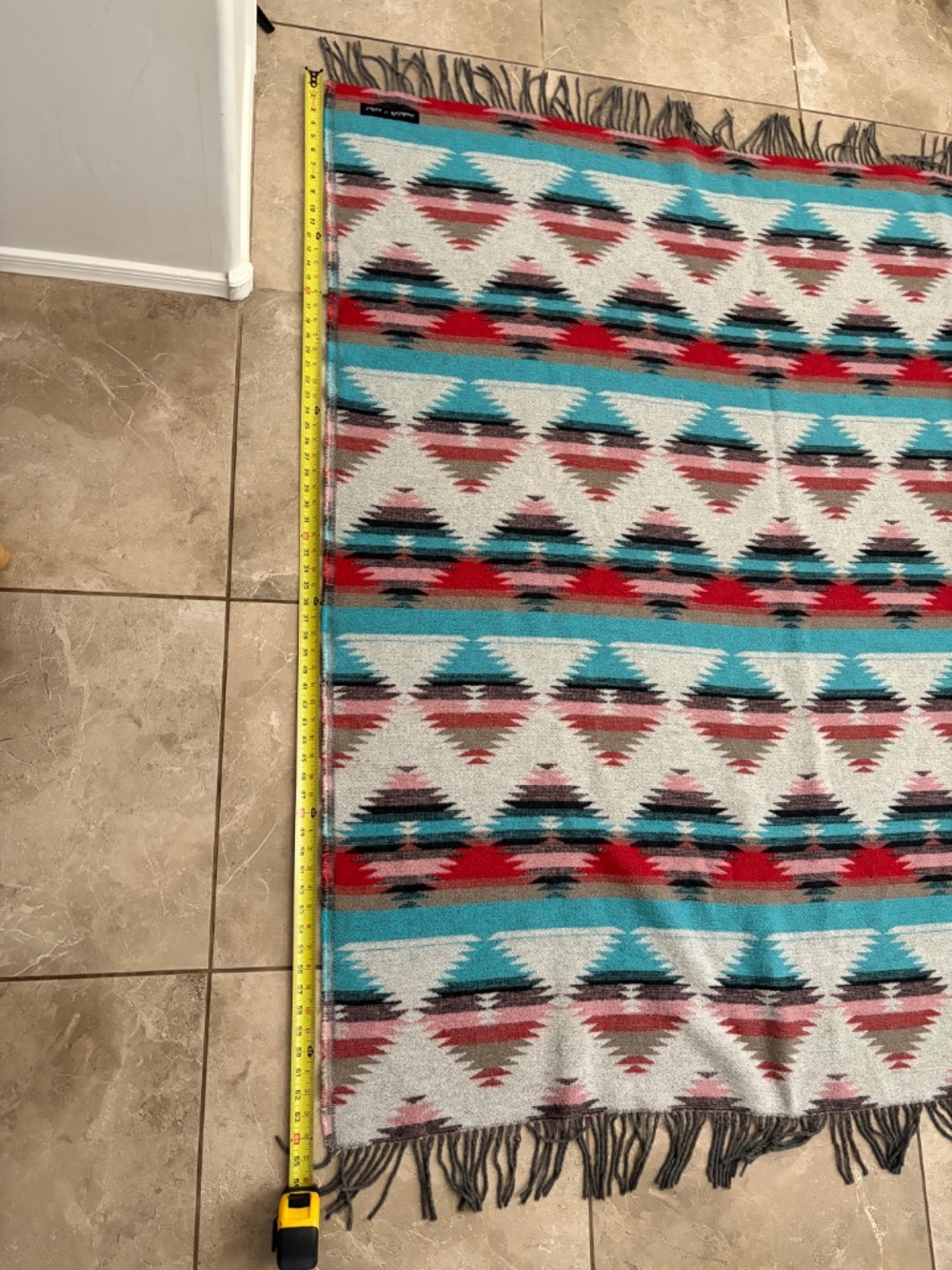 Sackcloth + Ashes Tribal Turquoise blanket - Picture 3 of 4